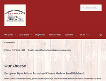 Tablet Screenshot of ludwigfarmsteadcreamery.com